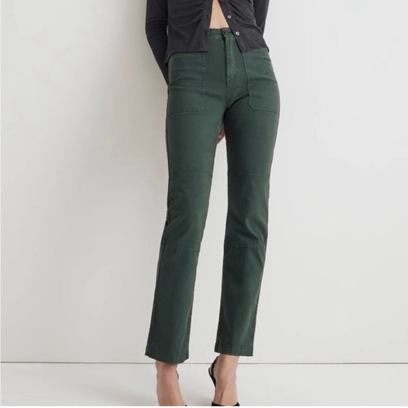Madewell Denim - Madewell Straight Leg Jeans in Dark Green